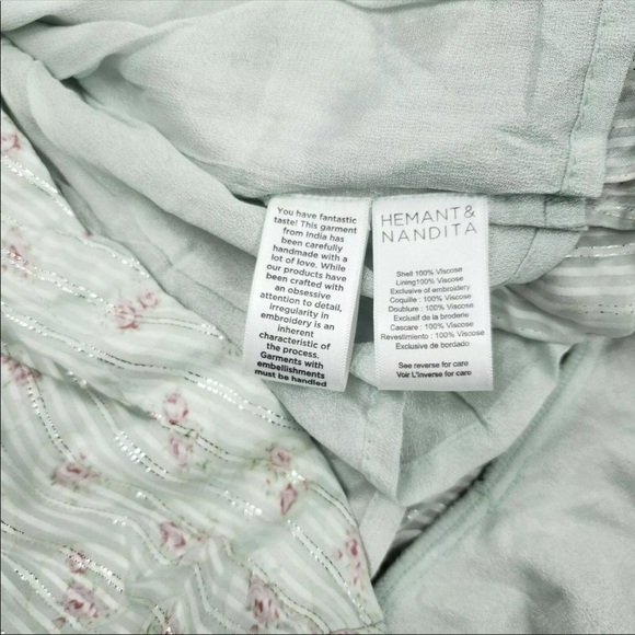 NWT HEMANT & NANDITA dress sana one shoulder NWT XL $358 - Picture 12 of 14